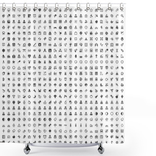 Personality  Icons With Reflection 576 Shower Curtains