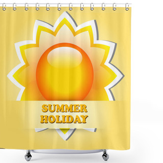 Personality  Beautiful Summer Vector Illustrations Shower Curtains