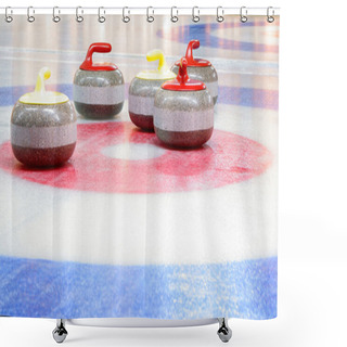 Personality  Curling Stones Shower Curtains