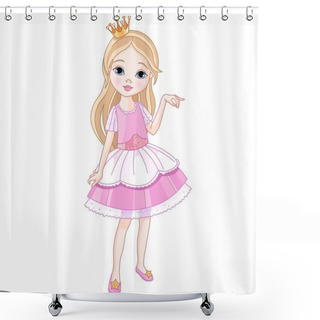 Personality  Cartoon Beautiful Princess, Vector Illustration Shower Curtains