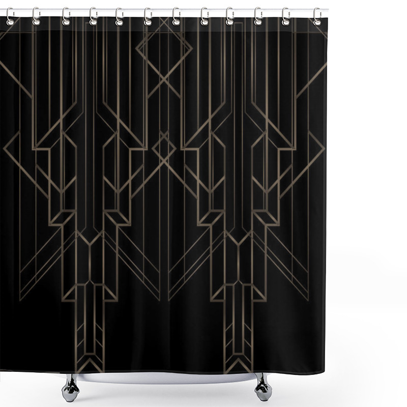 Personality  Art deco geometric retro pattern shower curtains