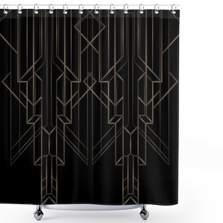 Personality  Art Deco Geometric Retro Pattern Shower Curtains