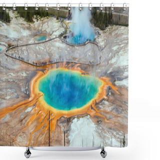 Personality  Yellowstone Grand Prismatic Spring Shower Curtains