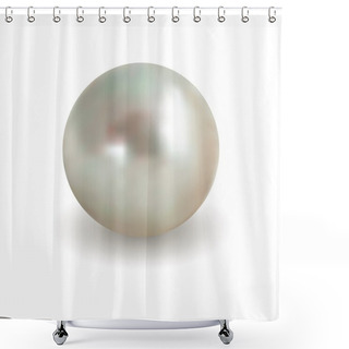 Personality  White Pearl Shower Curtains