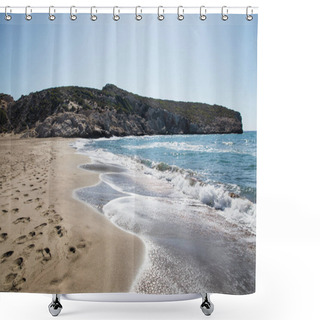 Personality  Sandy Beach Shower Curtains