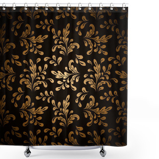Personality  Vintage Gold Pattern Shower Curtains