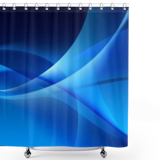 Personality  Wallpaper, Background Texture Blue Waves Shower Curtains