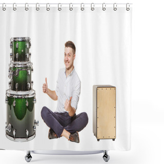 Personality  Excellent Musical Instruments Shower Curtains