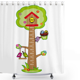 Personality  Bumper Children Meter Wall. Shower Curtains