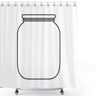Personality  Blank Jar With Cap Shower Curtains