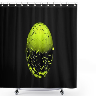 Personality  3d Render Structure Sphere Illustration Shower Curtains