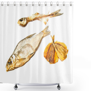 Personality  Skeleton And Smoked Fish Shower Curtains