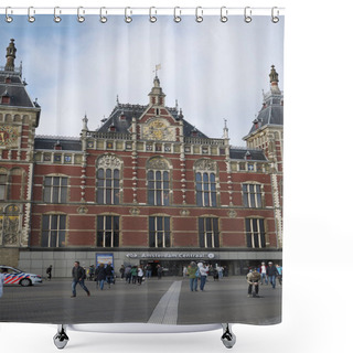 Personality  Amsterdam, Netherlands - May 16, 2018: View Of Centraal Station In Amsterdam Shower Curtains