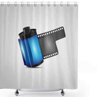 Personality  Vector Negative Photo Film Roll Shower Curtains