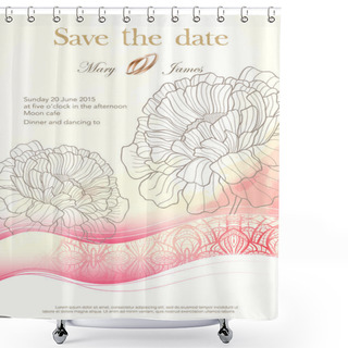 Personality  Wedding Card Shower Curtains