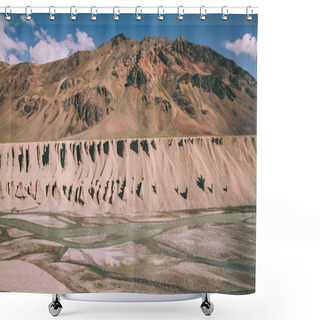 Personality  Majestic Natural Formations And Mountain River In Indian Himalayas, Ladakh Region   Shower Curtains