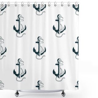 Personality  Anchors Pattern Shower Curtains