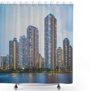 Personality  High Rise Buildings Shower Curtains