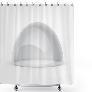 Personality  Vector Transparent Semi-sphere Specks Of Light And Reflections Shower Curtains