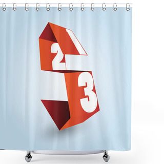 Personality  The Numbers One, Two And Three Shower Curtains