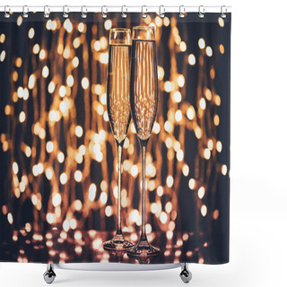Personality  Glasses Of Champagne Shower Curtains