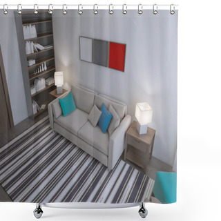 Personality  Living Room Modern Style Shower Curtains