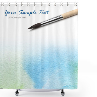 Personality  Brush And Abstract Watercolor Paint Shower Curtains