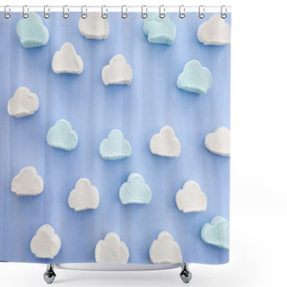 Personality  Marshmallows In Cloud Shapes Shower Curtains
