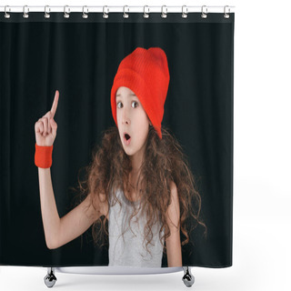 Personality  Girl In Sportive Clothing Shower Curtains