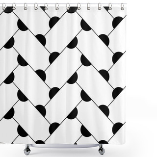Personality  Grid Image. Herringbone Pattern. Slabs Tessellation. Seamless Surface Design With Slanted Blocks Tiling. Floor Cladding Bricks. Repeated Tiles Ornament Background. Mosaic Motif. Pavement Wallpaper. Shower Curtains
