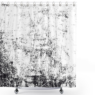 Personality  Grunge White And Black Texture, Vector Shower Curtains
