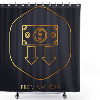 Personality  Bond Golden Line Premium Logo Or Icon Shower Curtains