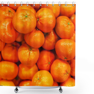 Personality   Tangerine Background. Organic Shower Curtains