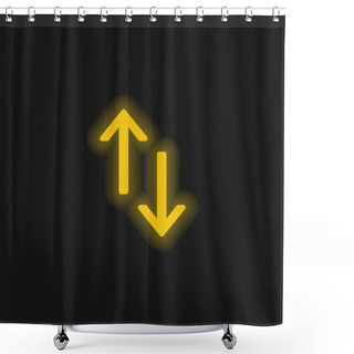 Personality  Arrows Yellow Glowing Neon Icon Shower Curtains