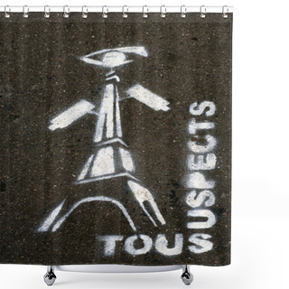 Personality  All Suspects In Paris Shower Curtains