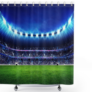 Personality  Modern Football Stadium With Fans In The Stands Shower Curtains