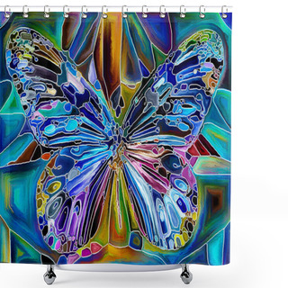 Personality  Butterfly Colors Background Shower Curtains