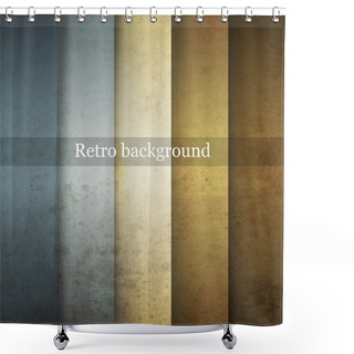 Personality  Grungy Retro Background. Vector Illustration. Shower Curtains