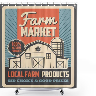 Personality  Farm Market, Organic Local Farmer Eco Products Shower Curtains