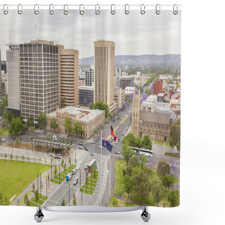 Personality  View Of Adelaide City In Australia In The Daytime Shower Curtains