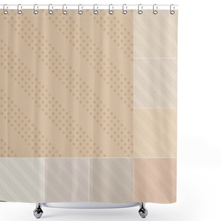 Personality  Seamless Dots Pattern On Recycled Paper, Cardboard Shower Curtains