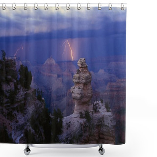 Personality  Lighting Over The Grand Canyon Shower Curtains