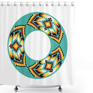 Personality  Circle Ornament. Shower Curtains
