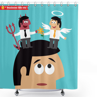 Personality  Moral Choice, Business Ethics And Temptation Shower Curtains