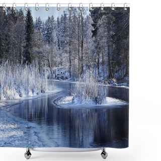 Personality  River Landscape Shower Curtains