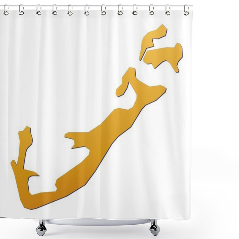 Personality  Bermuda Map Shower Curtains