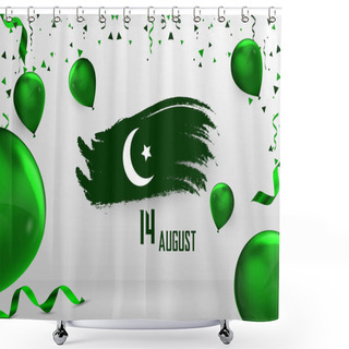 Personality  Happy Independence Day Pakistan, 14 August Pakistani Independence Day Shower Curtains