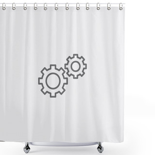 Personality  Gear Setting Icon Shower Curtains
