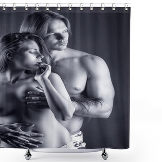 Personality  Beautiful Loving Couple Shower Curtains