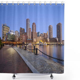 Personality  Boston Skyline. Shower Curtains